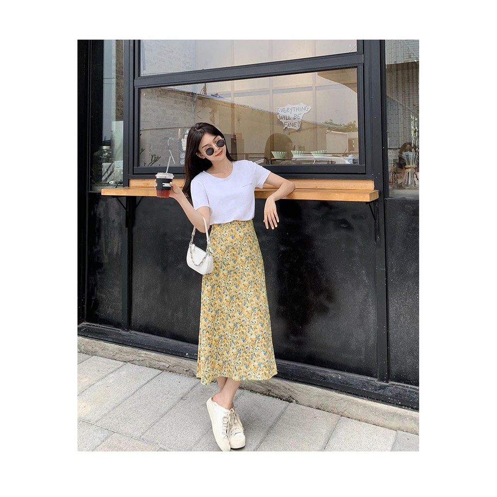 CHÂN VÁY HOA NHÍ MIDI DỊU DÀNG