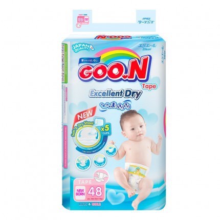 Tã quần/dán Goon Slim kích cỡ (NB48/S44/M38/M32/L56/L32/XL50