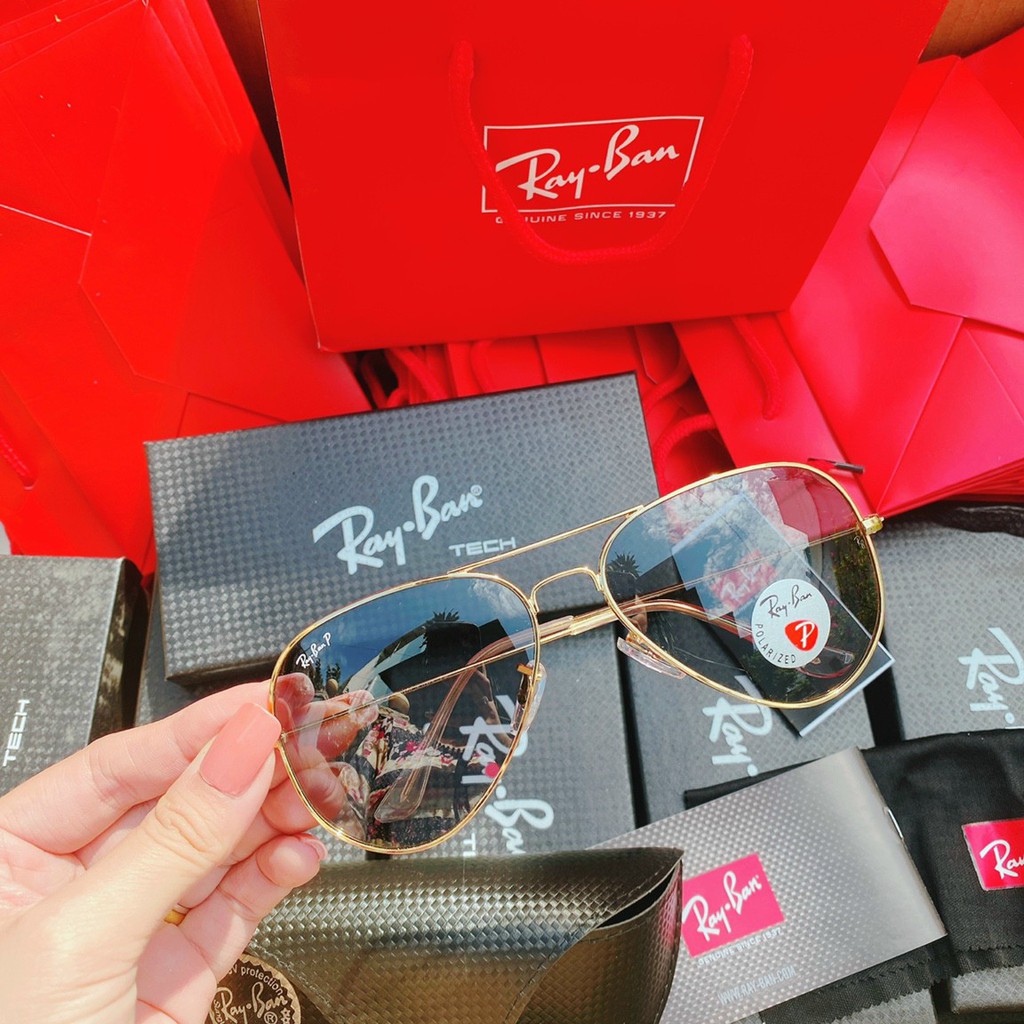 💯❤MẮT KÍNH THỜI TRANG❤💥 RAY BAN TRÒNG THỦY TINH ĐỔI MÀU S6265💘❤ GỌNG MẠ VÀNG💛💛 SIÊU SANG CHẢNH❤💯