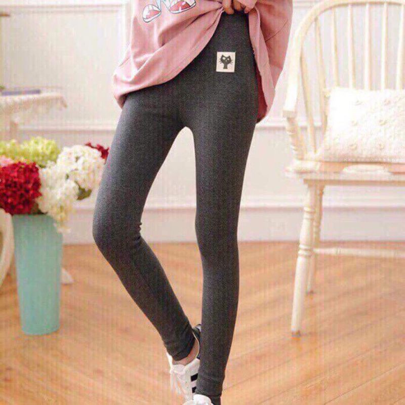 QUẦN LEGGING NỈ LÓT LÔNG MÈO