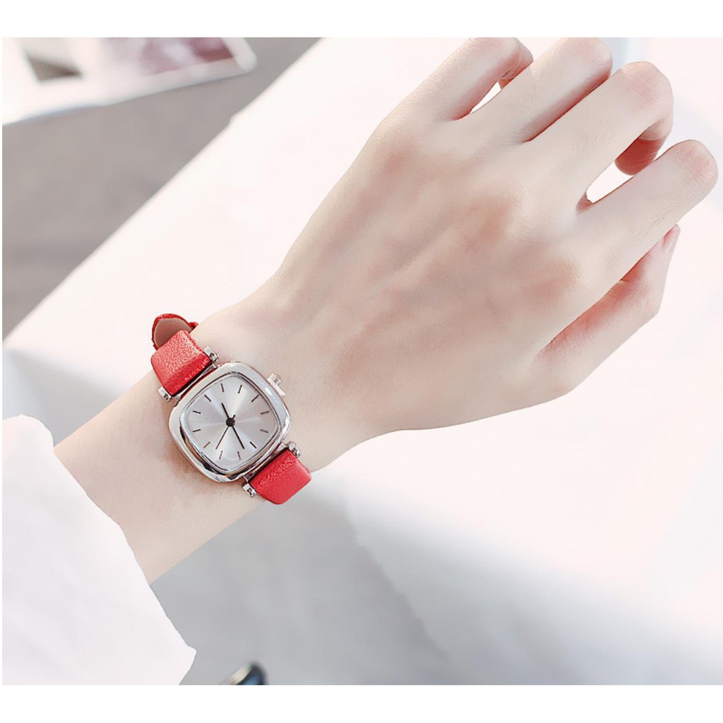 ĐỒNG HỒ NỮ DÂY DA HAZO D190 MẶT VUÔNG THỜI TRANG CỰC ĐẸP | BigBuy360 - bigbuy360.vn