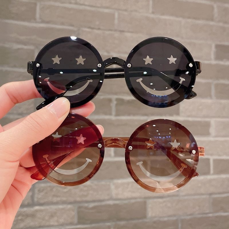 Kính Mát Gọng Tròn Hình Mặt Cười Dễ Thương Cho Bé