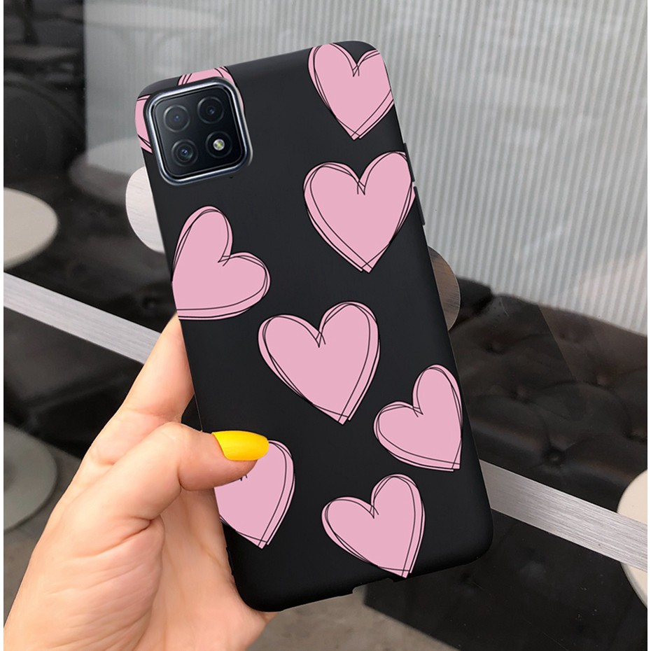 Ốp điện thoại mềm hình trái tim dành cho Oppo A72 A73 A53 5g A59 F1S A72 5g A735G A53 5g