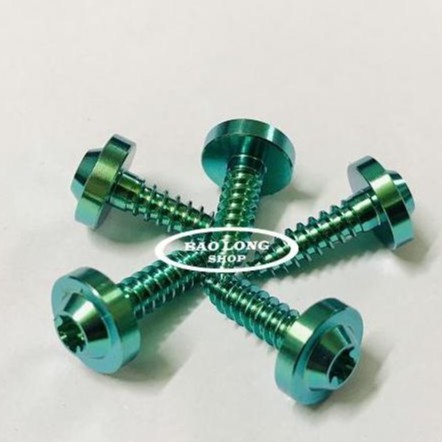 5 con Ốc Titan GR5 Xoắn 5li 18 Xanh Lục Bảo (Titan 100% )