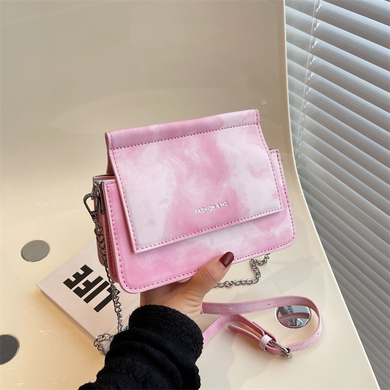 Túi Đeo Vai Hình Vuông Cỡ Nhỏ Màu gradient Phối Dây Xích Thời Trang Cho Nữ