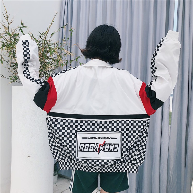 [CÓ SẴN] Áo khoác dù hot trend caro ulzzang trắng#504 | BigBuy360 - bigbuy360.vn