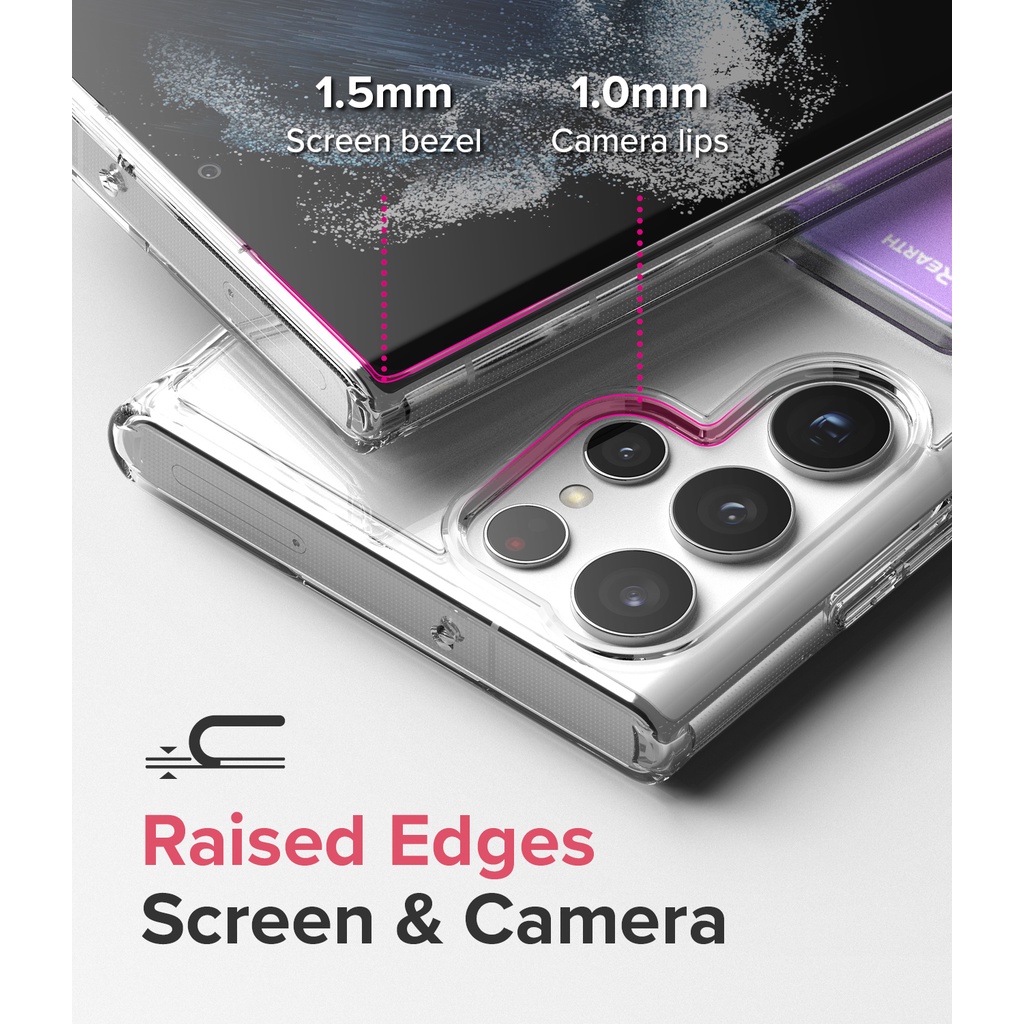 Ốp điện thoại RINGKE PC cứng viền TPU tích hợp ngăn ví mỏng cho Galaxy S22 Ultra