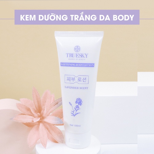 Kem dưỡng trắng da toàn thân hương hoa Lavender Truesky Whitening Body Lotion 100g