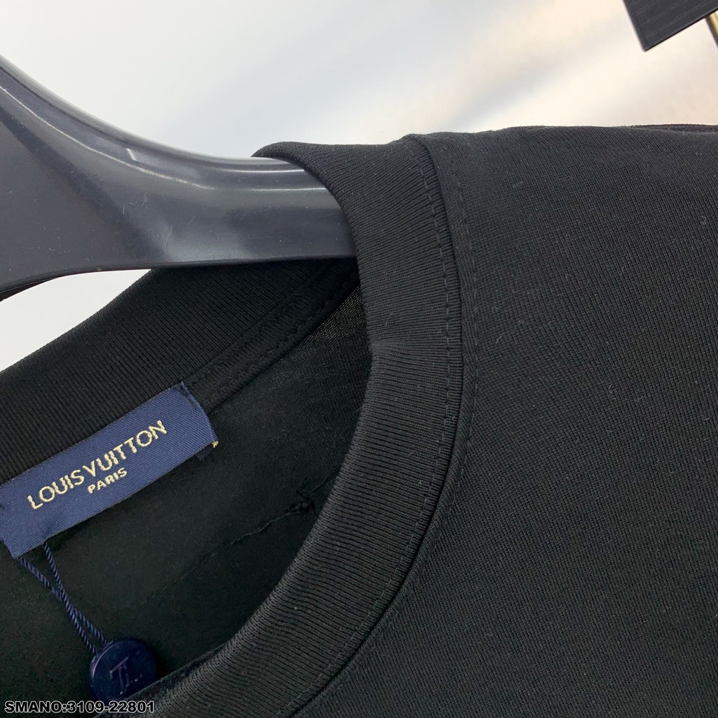 Áo phông nam LV chữ thêu,áo thun nam ngắn tay mẫu  mới hot dễ mặc áo đôi thích hợp mọi lứa tuổi chất thoáng mát L8889