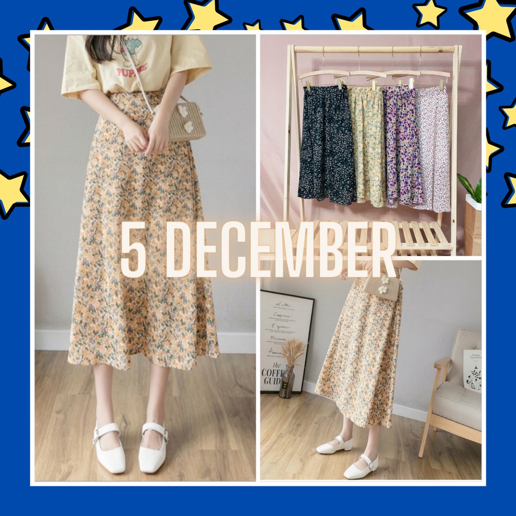 [ẢNH THẬT] Chân Váy Hoa Nhí Vintage Nhiều Màu - Chân Váy Dài Vintage Chất Liệu Voan Nhật CV18 | BigBuy360 - bigbuy360.vn