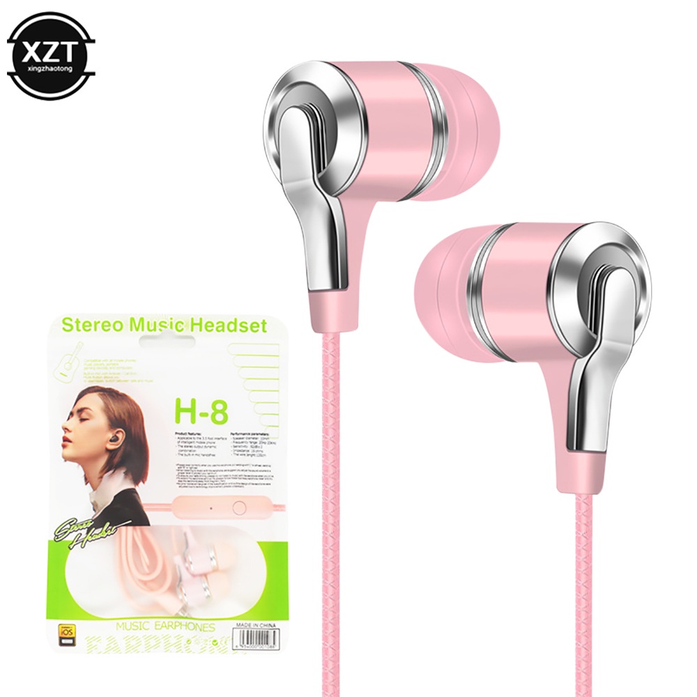 Tai Nghe Thể Thao Nhét Tai Có Dây 3.5mm Dài 1.2m Bằng Kim Loại Chuyên Dụng Cho Huawei Xiaomi
