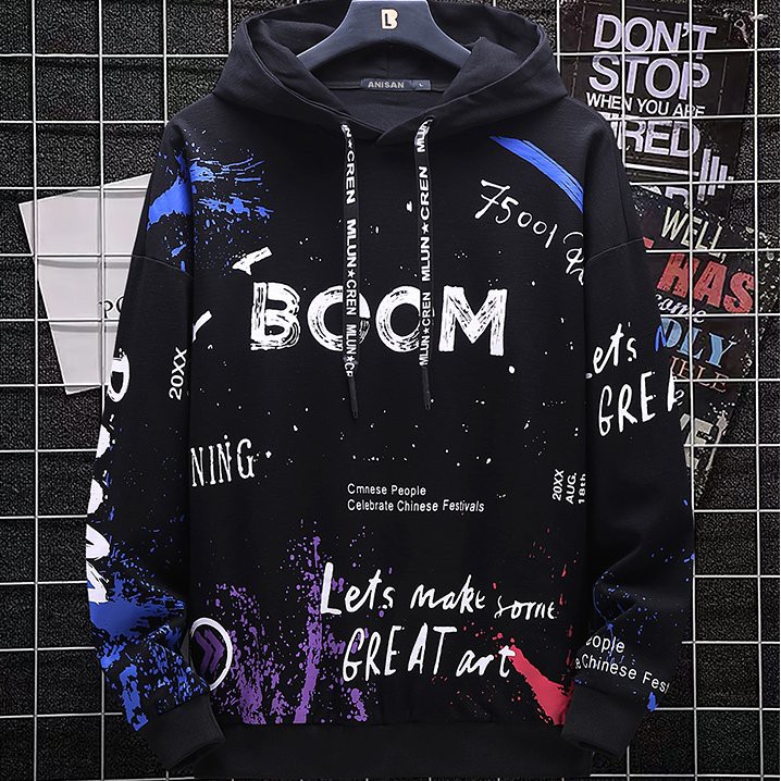 Áo hoodie nam ( Boom ) màu trắng và đen freesize dưới 65kg giá cực rẻ AO HOODIE FREE SIZE DƯỚI 65KG | BigBuy360 - bigbuy360.vn