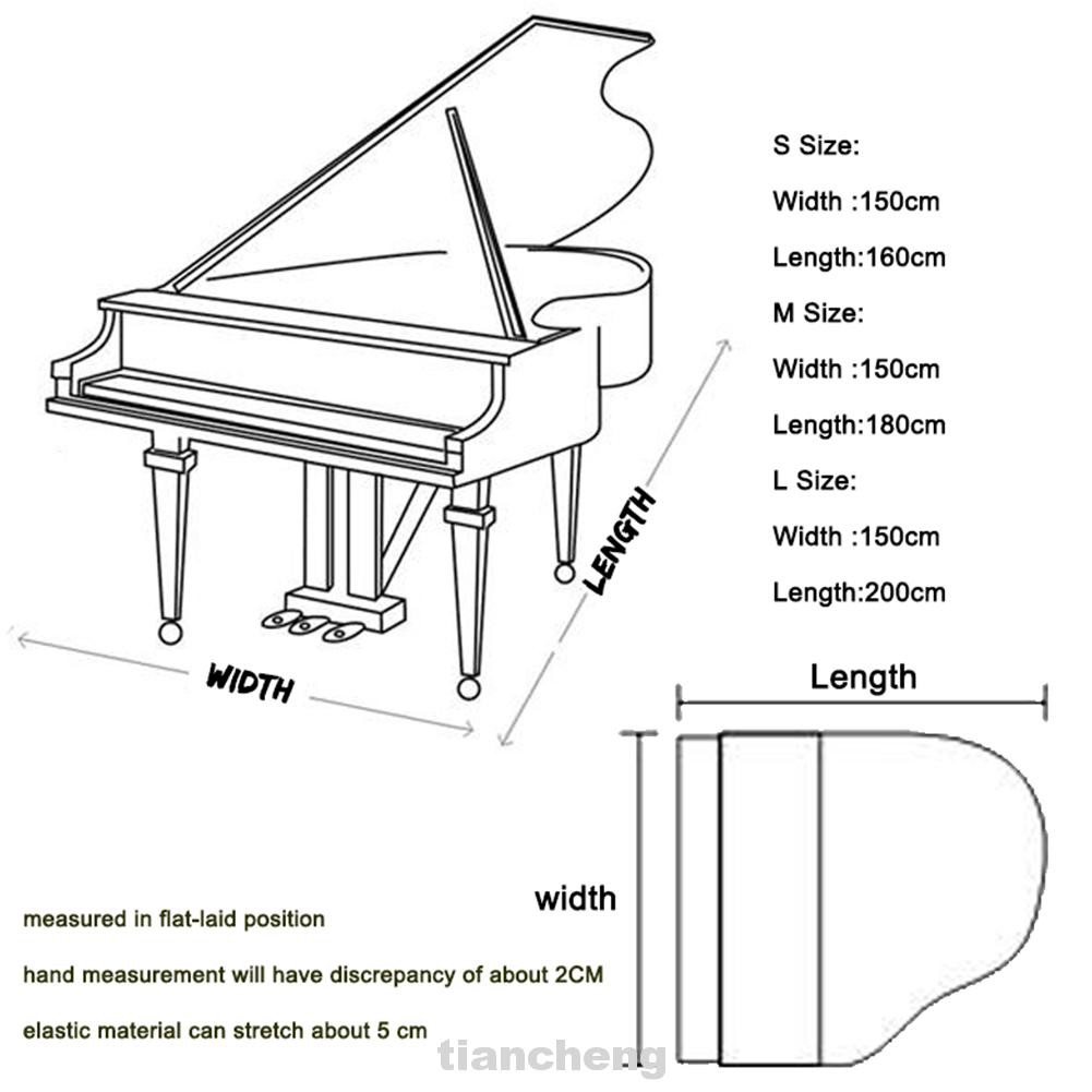 Protective Triangle Anti Scratch Decorated Dirt Resistant Piano Cover