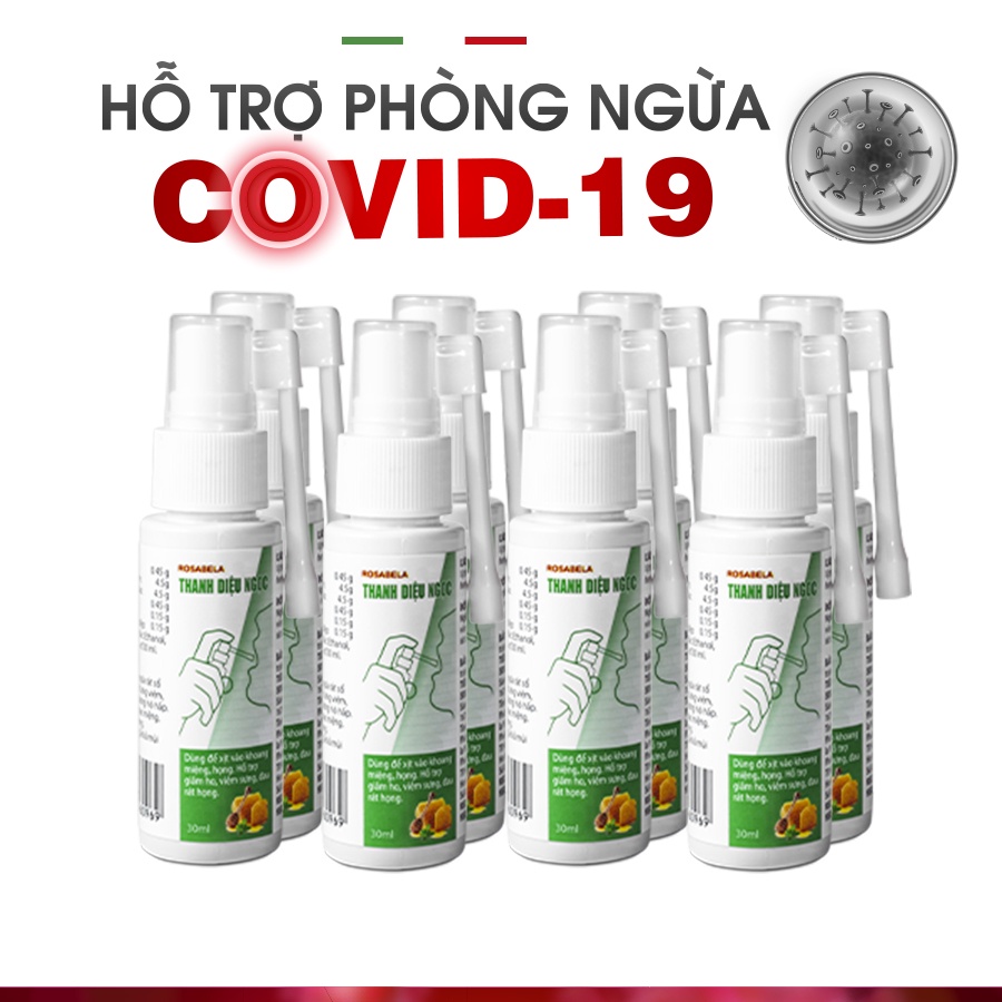 Combo 8 xịt họng keo ong Thanh Diệu Ngọc, hỗ trợ giảm ho, ngứa rát cổ họng, giảm triệu chứng viêm, đau họng