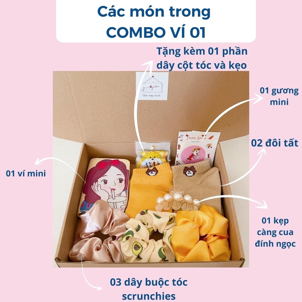 Combo hộp quà tặng người yêu, bạn gái, chị em gái - tiệm tạp hoá nhà Miêu