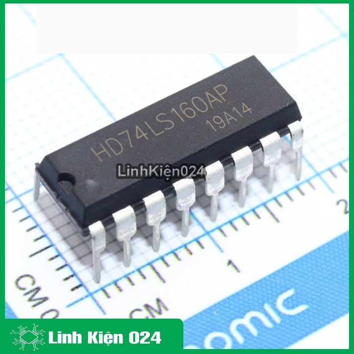 Chíp 74LS160 Decade Counter with Asynchronous Clear DIP16
