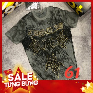 Áo phông nam nữ unisex AH61 hình đôi cánh thêu chỉ nổi ngắn tay không cổ Konfflic (sỉ inbox)