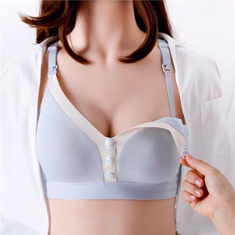 Áo Ngực Bà Bầu ,bra áo lót cho con bú và sau sinh không gọng nâng đỡ chống chảy sệ cho mẹ bầu mới 2021