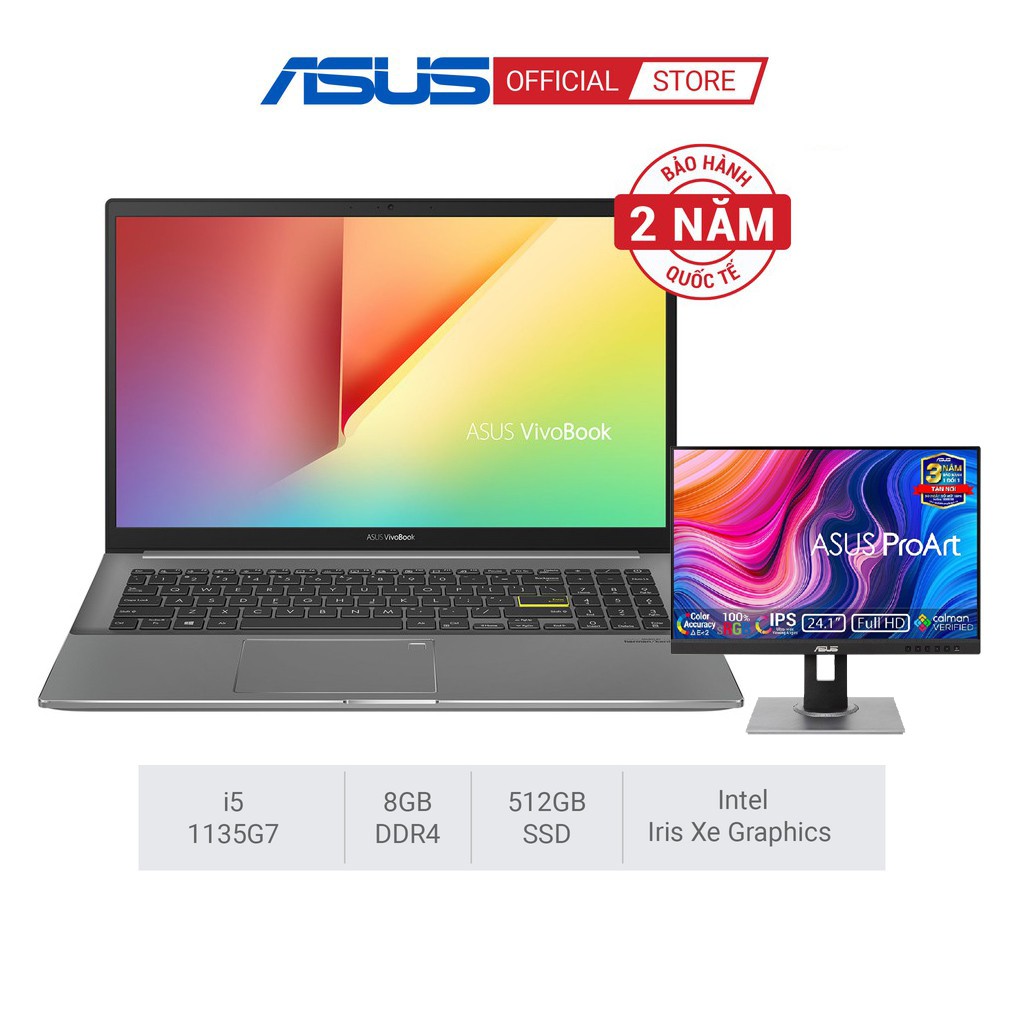 Laptop ASUS VivoBook S533EA-BQ018T | i5-1135G7 | 8GB | 512GB | Intel Iris Xe Graphics | 15.6 FHD | Win 10