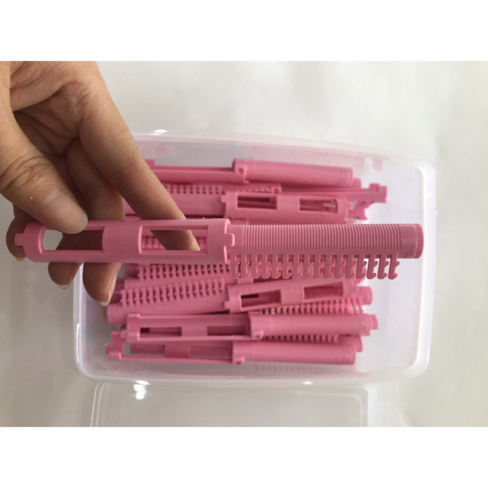 Bộ trục kẹp nhựa uốn phồng chân tóc 3D 25 cái