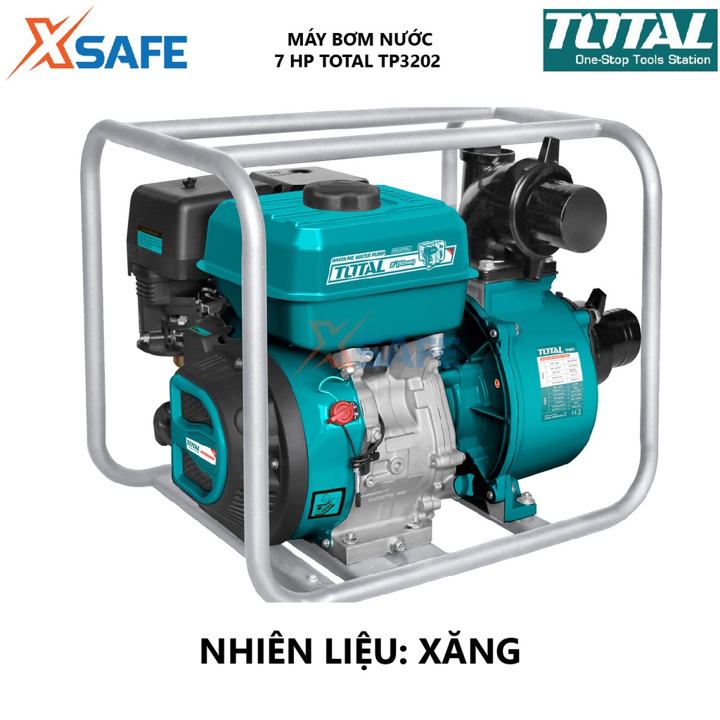 [Mã BMBAU300 giảm 10% đơn 499K] Máy bơm nước chạy xăng TOTAL TP3202 Chiều cao bơm tối đa 28 m, Độ hút sâu tối đa 8m