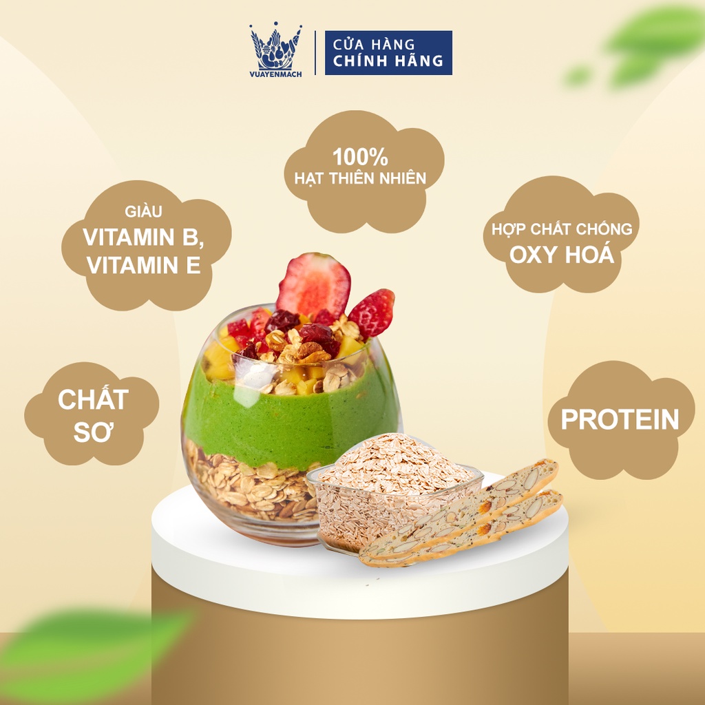 [SET ĂN KIÊNG 1] Granola 250gr + Yến Mạch 500gr + Bánh Biscotti Original Vua Yến Mạch 250gr