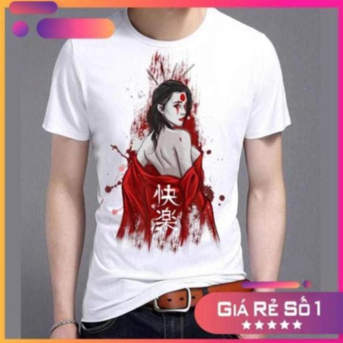 Áo thun nam nữ geisha Nhật Bản 22