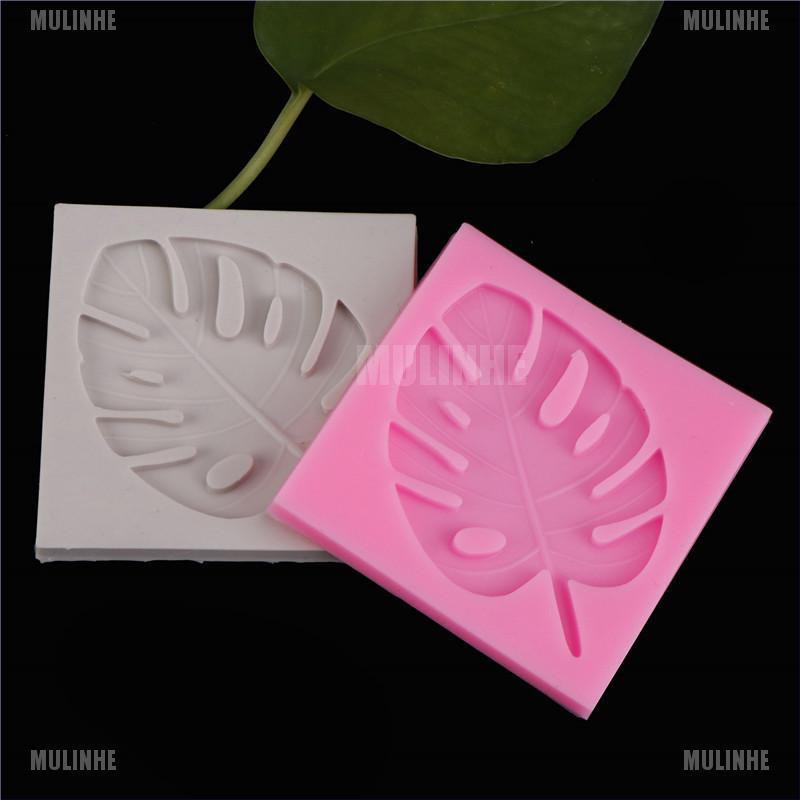 1 Khuôn Silicone Tạo Hình Làm Bánh Kẹo Hình Rùa / Lá Thời Trang DIY