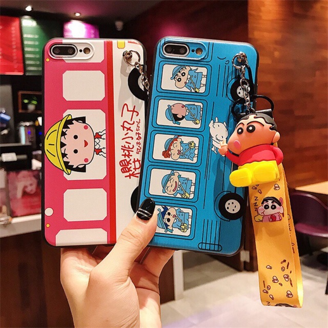ỐP MARUKO và SHIN CHAN kèm dây và con thú =))