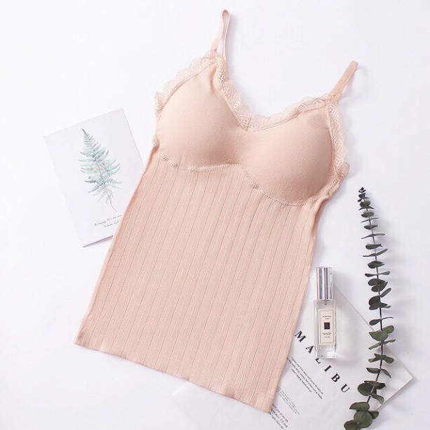 (loại 1)Áo bra gân tăm viền ren dáng dài(túi zip) !