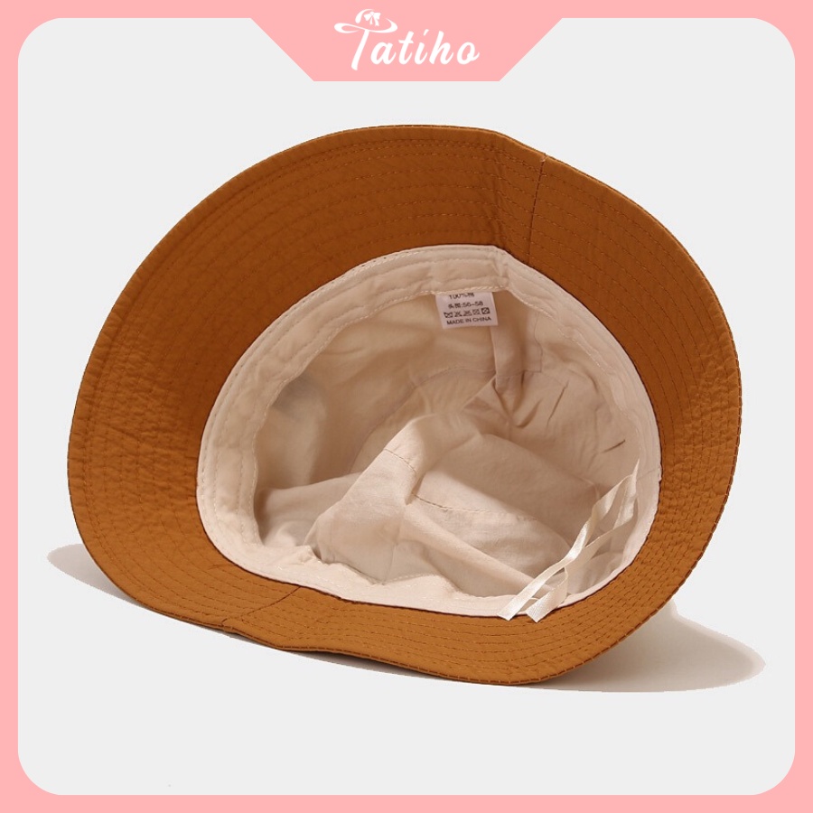 Mũ Bucket Retro Unisex Vành Ngắn Phối Hai Màu Chất Cotton Họa Tiết LA Phong Cách Cá Tính Thời Trang Hàn Quốc - Mã NV041