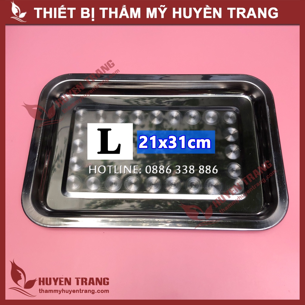 Khay Inox Chữ Nhật Đựng Dụng Cụ Spa, Dụng Cụ Y Tế Với Đủ Loại Kích Thước - Thẩm Mỹ Huyền Trang NANOCEE