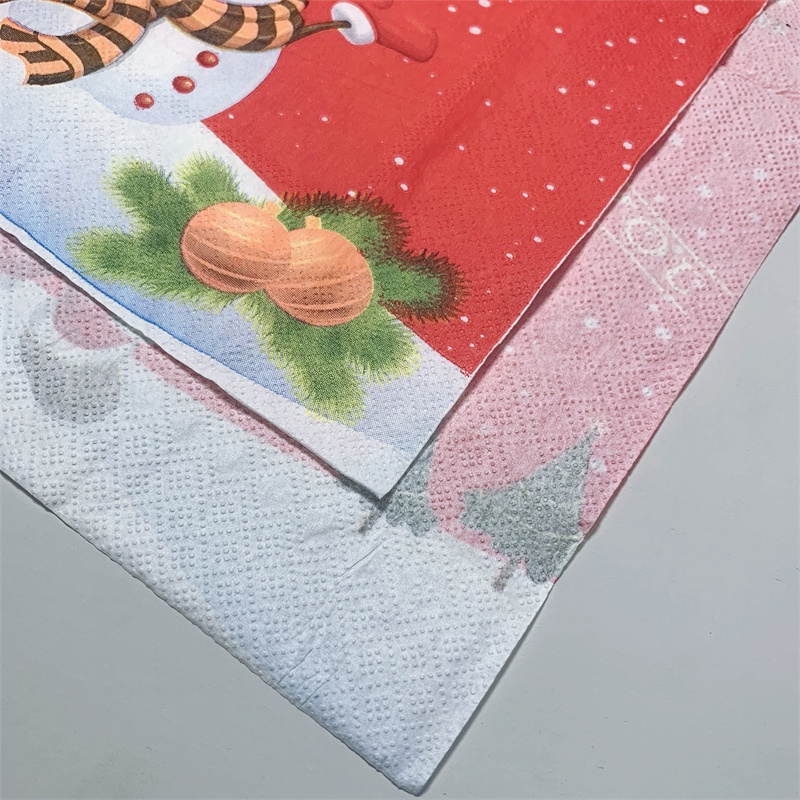 Set 20 Túi Khăn Giấy Họa Tiết Người Tuyết Giáng Sinh