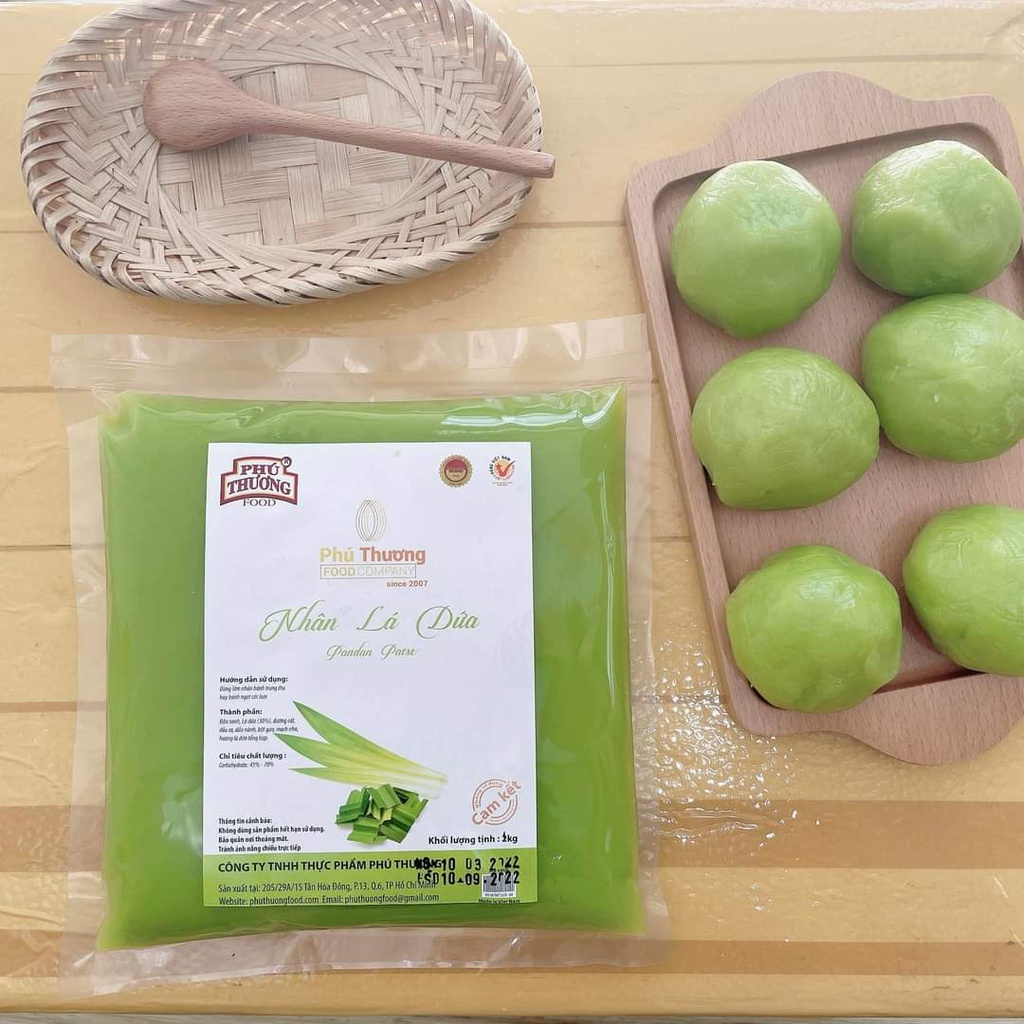 Nhân lá dứa Phú Thương gói 2kg làm bánh trung thu, báng ngọt