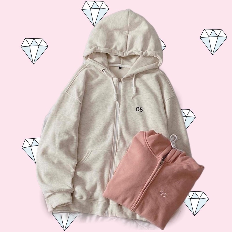 Áo Khoác Dây Kéo Nỉ form rộng 05 unisex