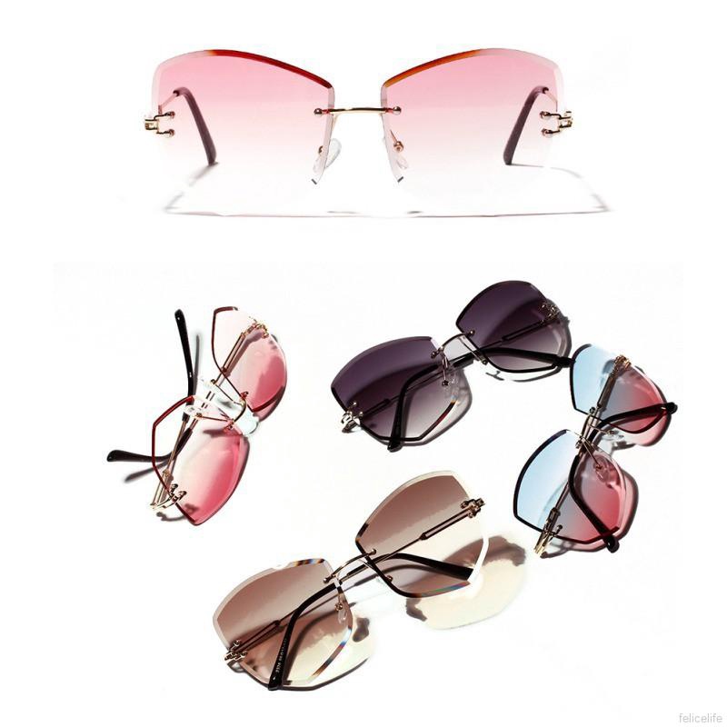 Kính mát mắt mèo không viền màu trong suốt không viền gentle monster | BigBuy360 - bigbuy360.vn