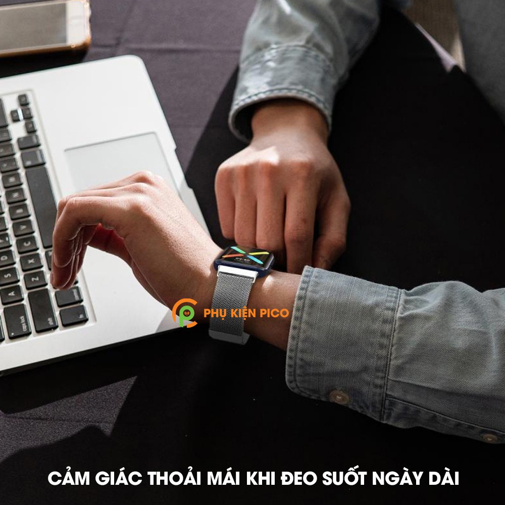 Dây đồng hồ Oppo Watch 41 46 mm dây đeo bằng thép không gỉ Milanese Loop có khóa nam châm