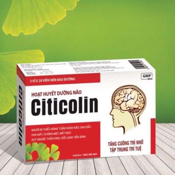 Viên uống Hoạt huyết dưỡng não Citicolin