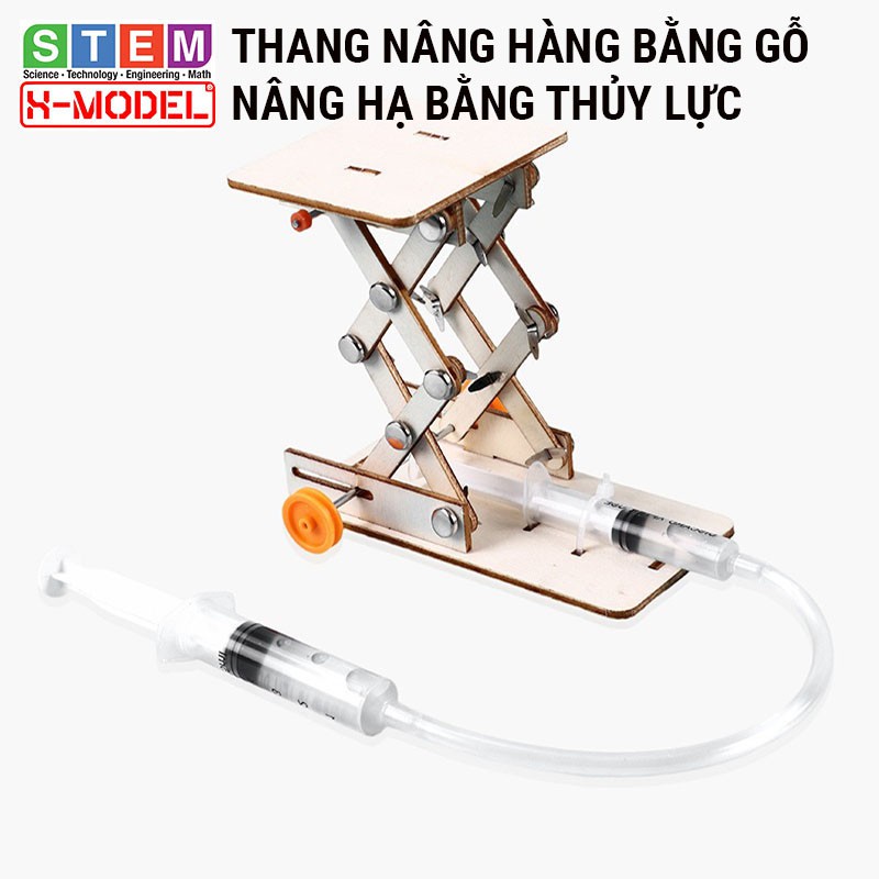 Thang nâng hạ thủy lực đồ chơi lắp ráp sáng tạo cho bé ST77 trong bộ sưu tập đồ chơi X- MODEL Đồ chơi tự làm DIY|STEAM