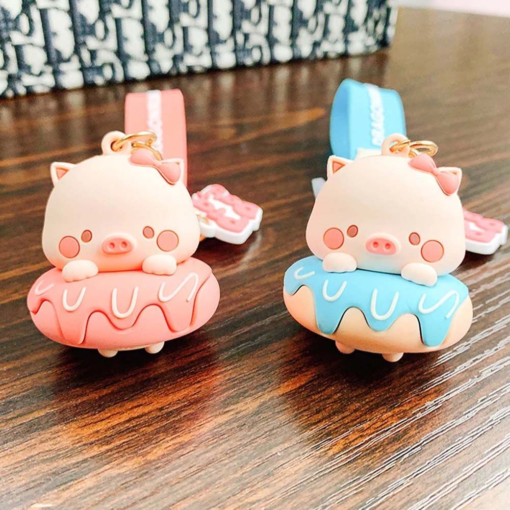 Móc gắn chìa khóa hình heo con xinh xắn dễ thương