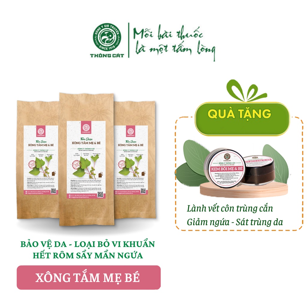 Thảo mộc xông tắm mẹ và bé Đông Y Thông Cát [bảo vệ sức khỏe, an toàn tuyệt đối]_Dùng Thử