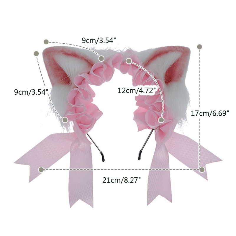 Flgo Băng Đô Tai Mèo Màu Hồng Ngọt Ngào Rửa Mặt Cho Học Sinh