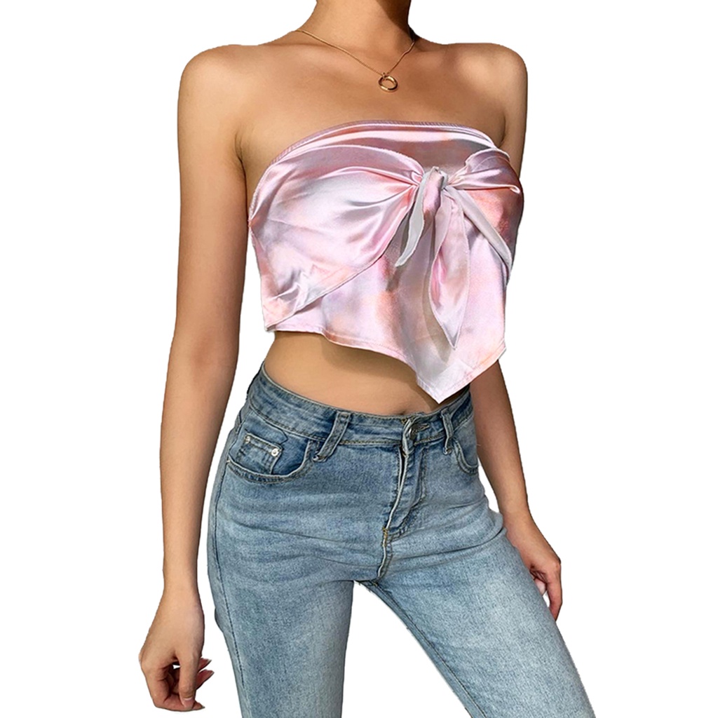 Áo croptop trễ vai thiết kế hở lưng quyến rũ