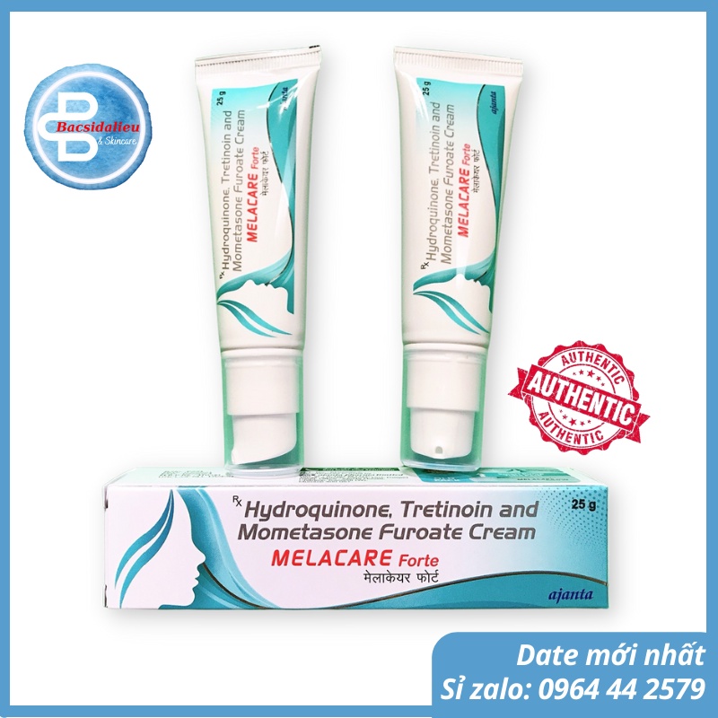 Melacare Ấn (20g) kem giảm nám, làm trắng sáng da, 2% - 4% Hydroquine &amp; 0.025% Tretinoin