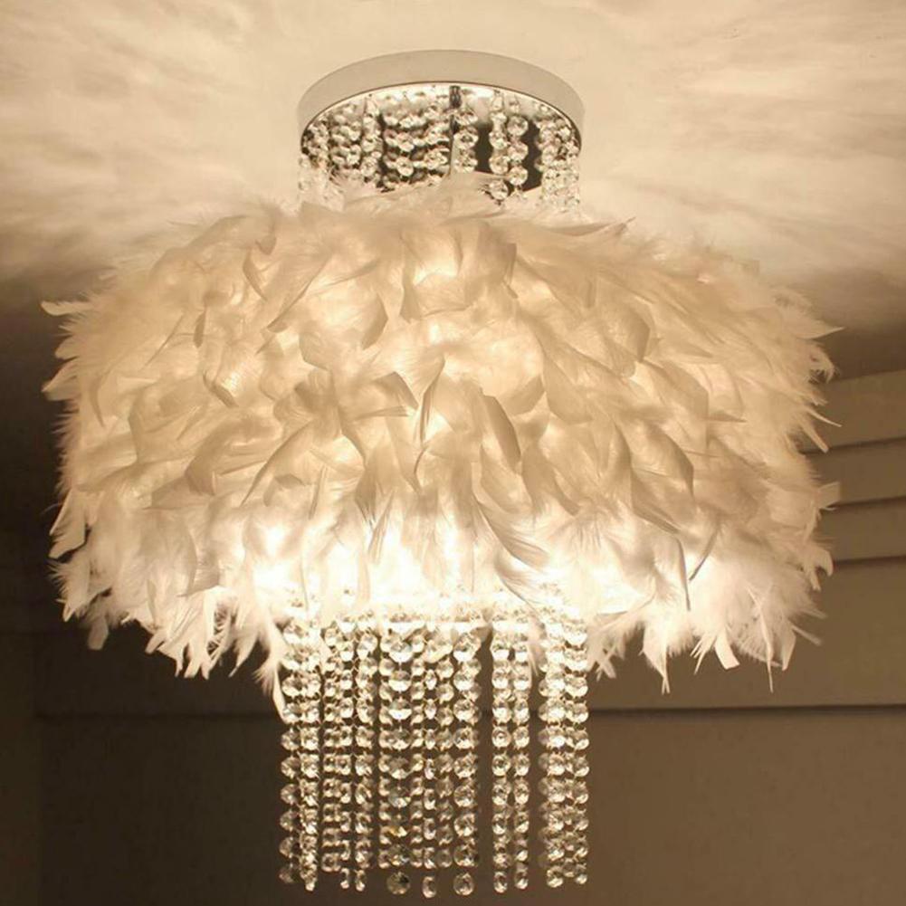 Cuộn dây ruy băng lông vũ trắng dùng trang trí cây thông noel 200cm P8I1