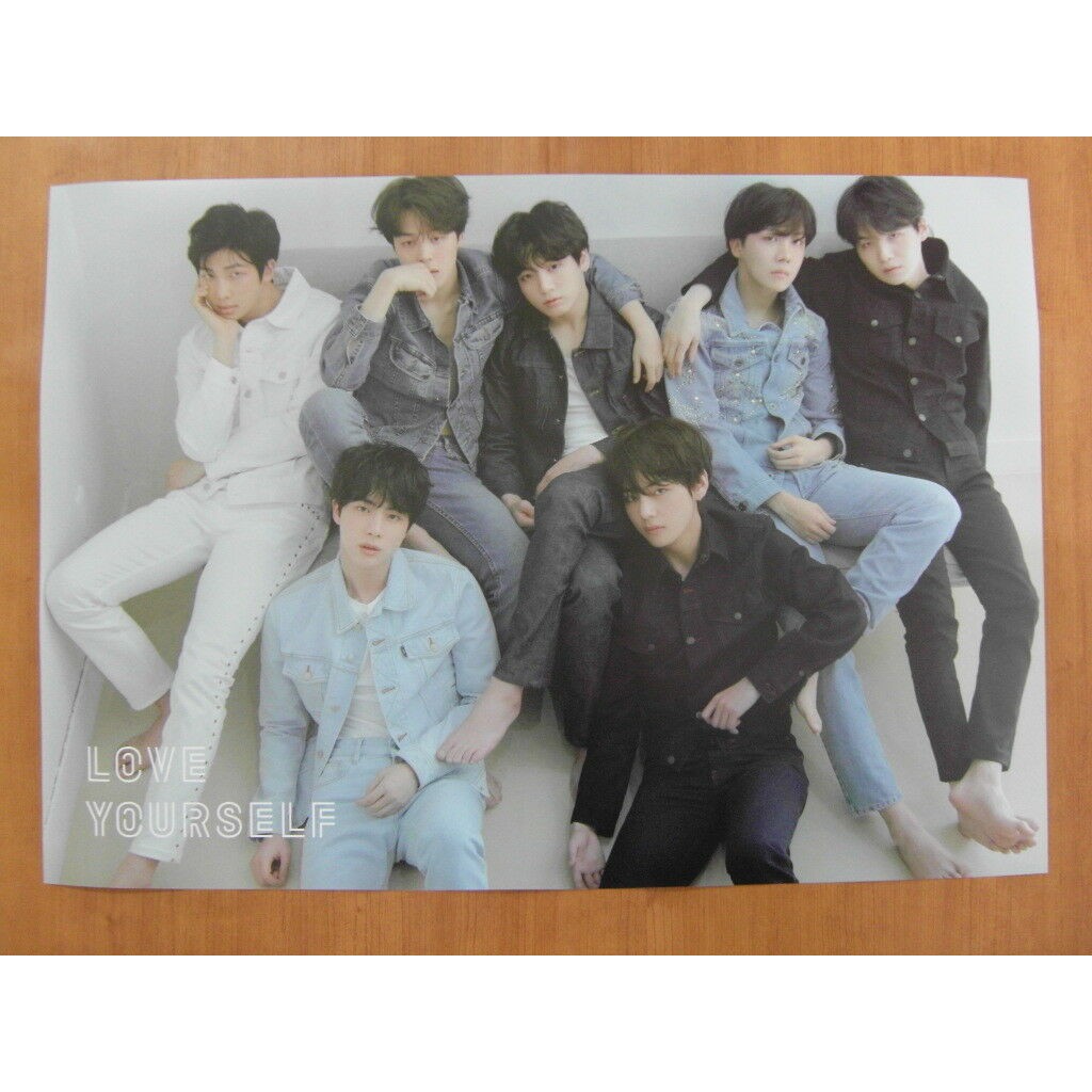 Poster BTS official, chính hãng, có sẵn, hình ca sĩ, poster album, áp phích, tranh treo tường, you never walk alone