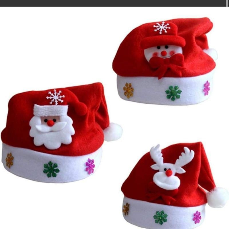 Mũ noel có đèn và không đèn