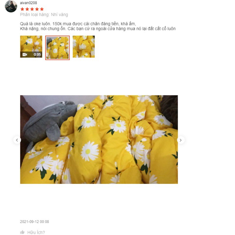 Chăn Phao poly cotton dày dặn ấm mềm mịn