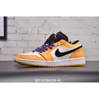 Giày Thể Thao Cổ Thấp Màu Vàng Của Air Jordan 1 Cho Nam Nữ