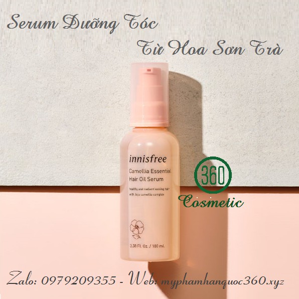 [Mẫu mới 2021] Serum Dưỡng Tóc Từ Hoa Sơn Trà Innisfree Camellia Essential Hair Oil Serum 100ml